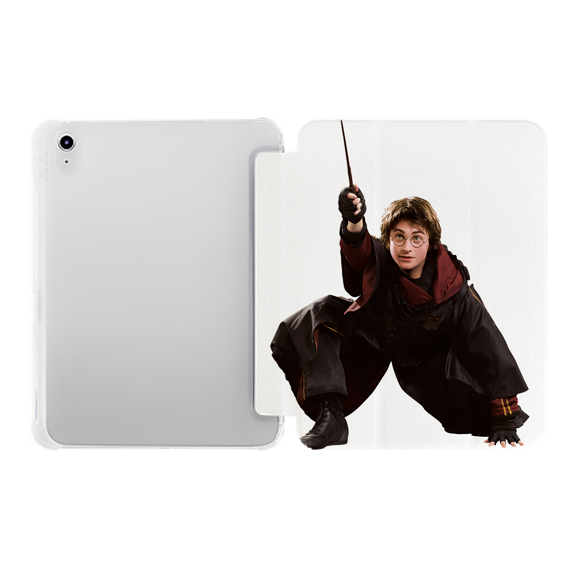 （画像用） Harry Potter ハリー・ポッターシリーズ IPad ケース ペン収納付き 三つ折りスタンド PUレザー×シリコン 対応機種9.5/10.5/10.9インチ